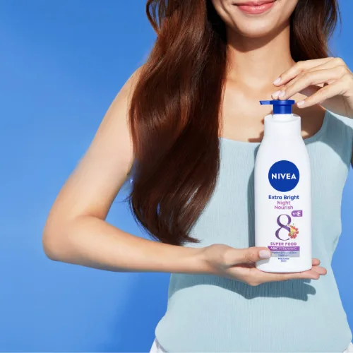 Sữa Dưỡng Thể Nivea Ban Đêm 350ml Màu Tím - Hỗ Trợ Cấp Ẩm Dưỡng Sáng Da