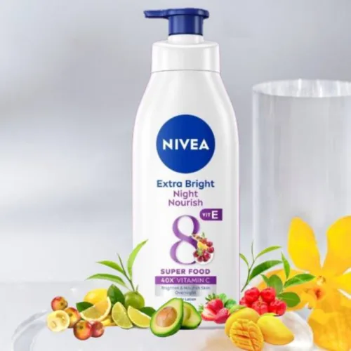 Sữa Dưỡng Thể Nivea Ban Đêm 350ml Màu Tím - Hỗ Trợ Cấp Ẩm Dưỡng Sáng Da