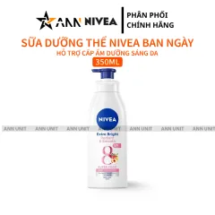 Sữa Dưỡng Thể Nivea Dưỡng Da Sáng Mịn 350ml Màu Hồng - Ban Ngày