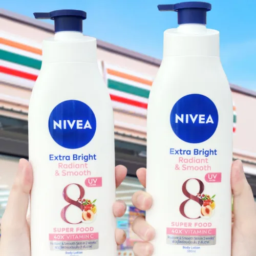 Sữa Dưỡng Thể Nivea Dưỡng Da Sáng Mịn 350ml Màu Hồng - Ban Ngày