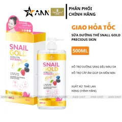 Sữa Dưỡng Thể Precious Skin Thái Lan Snail Gold Arbutin Mixed Berry Hỗ Trợ Dưỡng Sáng Da 500ml