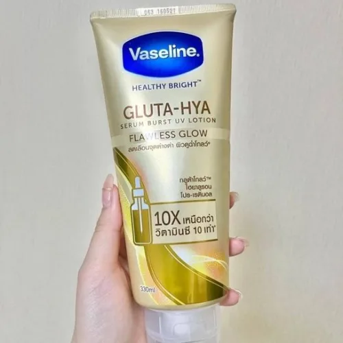 Sữa Dưỡng Thể Vaseline 10X Vàng Healthy Bright Gluta Hya Serum Flawless Glow Xịn hơn - mịn hơn - trắng hơn