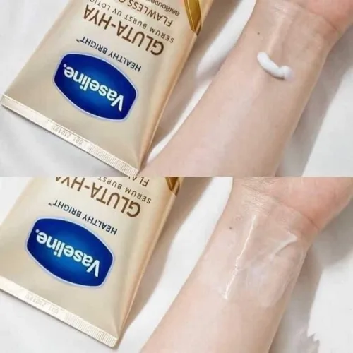 Sữa Dưỡng Thể Vaseline 10X Vàng Healthy Bright Gluta Hya Serum Flawless Glow 330ml (Hàng nhập khẩu có tem phụ)