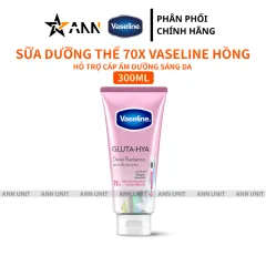 Sữa Dưỡng Thể Vaseline 70X Màu Hồng 300ml (Hàng nhập khẩu có tem phụ) - Phiên Bản Mới