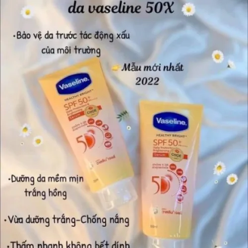 Sữa Dưỡng Thể Vaseline Healthy Bright Spf 50+ Daily Protection Brightening Serum