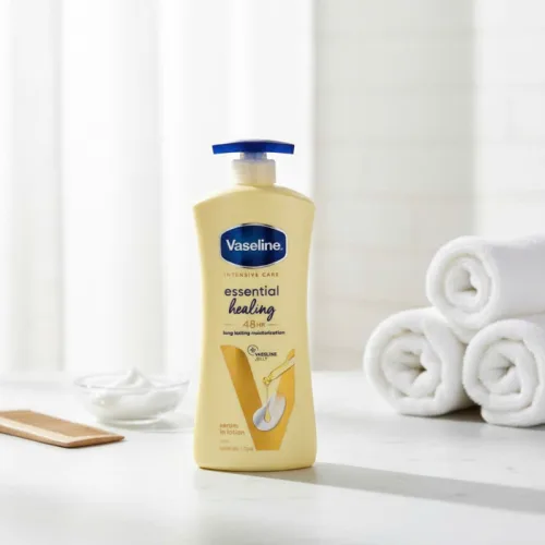 Sữa Dưỡng Thể Vaseline Intensive Care Essential Healing Màu Vàng 725ml Phiên Bản Mới - Hàng Xách Tay
