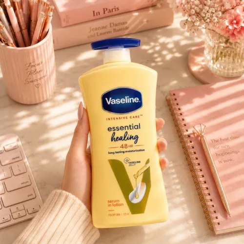 Sữa Dưỡng Thể Vaseline Intensive Care Essential Healing Màu Vàng 725ml Phiên Bản Mới - Hàng Xách Tay