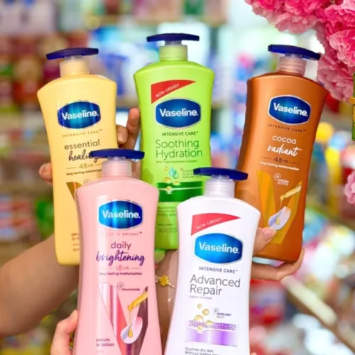 Sữa Dưỡng Thể Vaseline Intensive Care Essential Healing Màu Vàng 725ml Phiên Bản Mới - Hàng Xách Tay