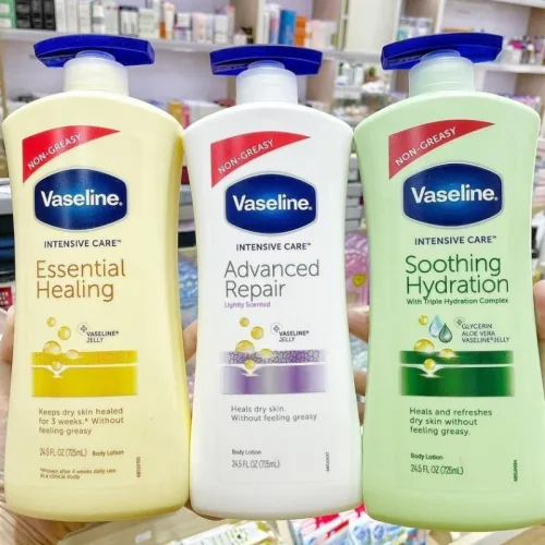 Sữa Dưỡng Thể Vaseline Intensive Care Soothing Hydration Màu Xanh Lá 725ml - Hàng Xách Tay