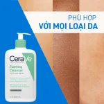 Sữa Rửa Mặt Cerave Foaming Cleanser Xanh Ngọc 473ml - Dành Cho Da Thường Đến Da Dầu