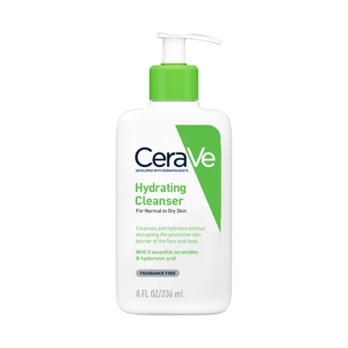 Sữa Rửa Mặt Cerave Hydrating Cleanser Xanh Lá Nhỏ 236ml - Dành Cho Da Thường Đến Da Khô