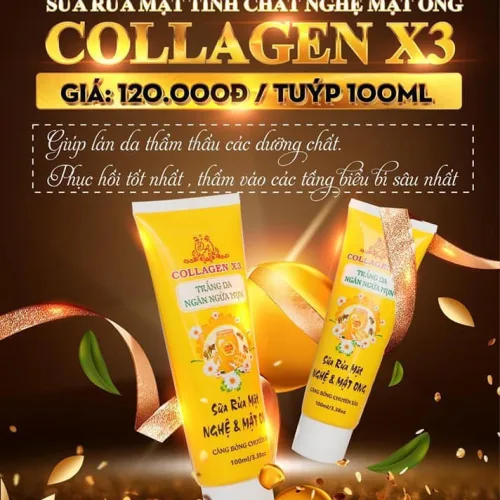 Sửa rửa mặt COLLAGEN X3