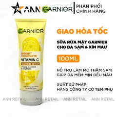 Sữa Rửa Mặt Garnier Sạch Sâu Sáng Da Bright Complete Vitamin C Super Whip Deeply Cleanses & Brightens 100ml
