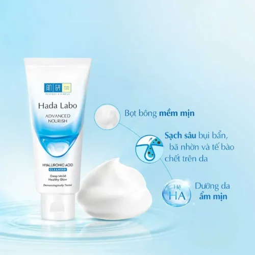 Sữa Rửa Mặt Hada Labo Màu Trắng Advanced Nourish Hyaluronic Acid 80g
