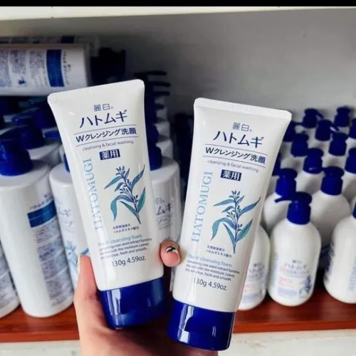 Sữa Rửa Mặt Hỗ Trợ Dưỡng Ẩm, Sáng Da Chiết Xuất Ý Dĩ - Reihaku Hatomugi The Facial Foam 130g