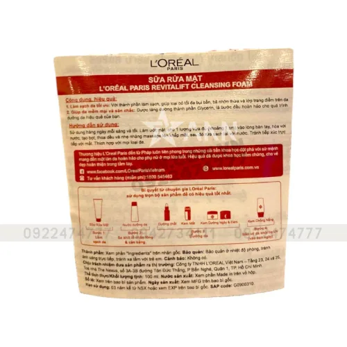 Sữa Rửa Mặt Loreal Paris Chống Lão Hoá Revitalift Cleansing Foam 100ml