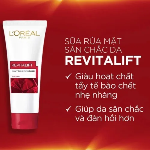 Sữa Rửa Mặt L’Oreal Revitalift Milky Cleansing Foam 100Ml