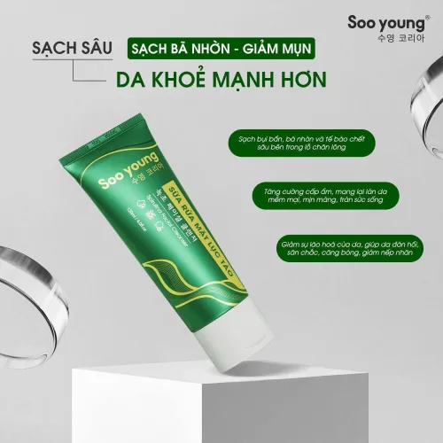 Sữa Rửa Mặt Lục Tảo Soo Young làm sạch mọi loại da