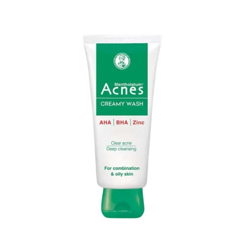 Sữa Rửa Mặt Mentholatum Acnes Creamy Wash 100g - Sữa Rửa Mặt Acnes Dành Cho Da Dầu Nhờn
