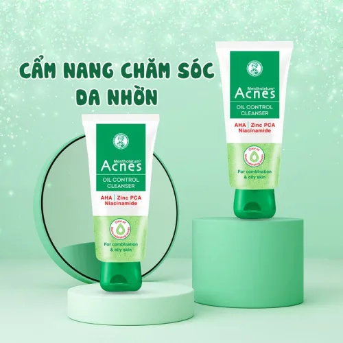 Sữa Rửa Mặt Mentholatum Acnes Oil Control Cleanser 100g - Sữa Rửa Mặt Acnes Dành Cho Da Dầu Nhờn