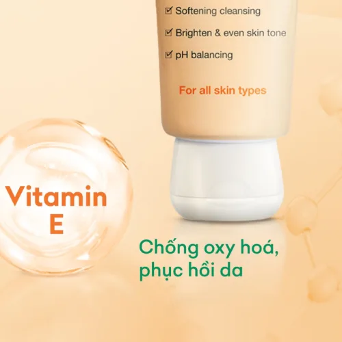Sữa Rửa Mặt Mentholatum Acnes Vitamin Cleanser 100g - Sữa Rửa Mặt Acnes Dành Cho Da Thâm Mờ Thâm Sẹo