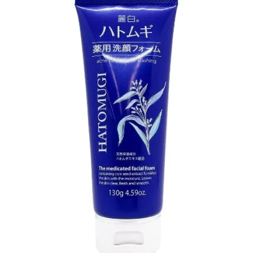 Sữa rửa mặt ngừa mụn, dưỡng ẩm và làm sáng da Reihaku Hatomugi Acne Care & Facial Washing