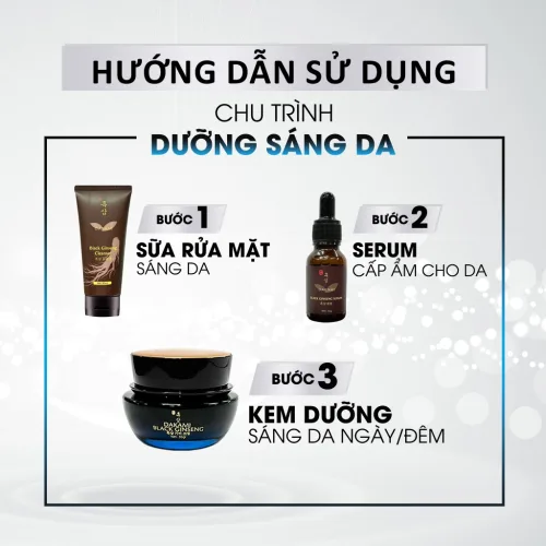 Sữa Rửa Mặt Nhân Sâm Đen Dakami Black Ginseng Cleanser 50ml
