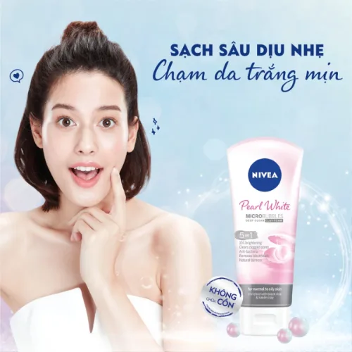 Sữa Rửa Mặt Nivea Đất Sét Ngọc Trai Hỗ Trợ Làm Sáng Da 5 In 1 Màu Xám 100g