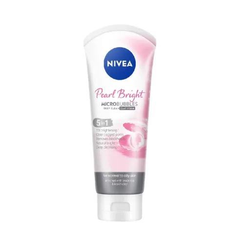 Sữa Rửa Mặt Nivea Đất Sét Ngọc Trai Hỗ Trợ Làm Sáng Da 5 In 1 Màu Xám 100g