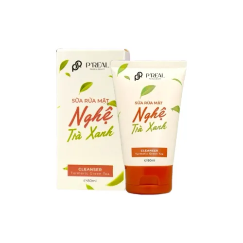 Sữa Rửa Mặt P'Real Sica White Nghệ Trà Xanh Turmeric Green Tea Cleanser 80ml