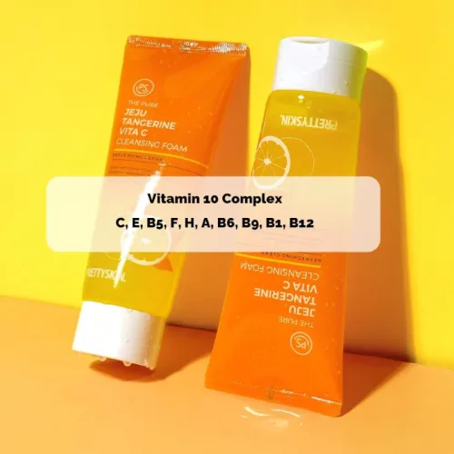 Sữa Rửa Mặt Prettyskin The Pure Jeju Tangerine Vita C Cleansing Foam 150ml