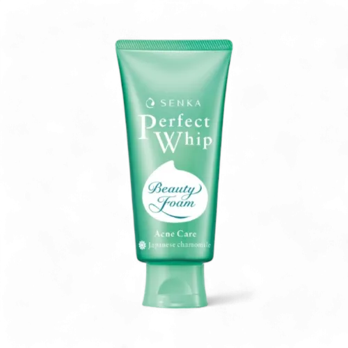 Sữa Rửa Mặt Senka Perfect Whip Màu Xanh Ngọc Giảm Mụn Mờ Thâm 100g