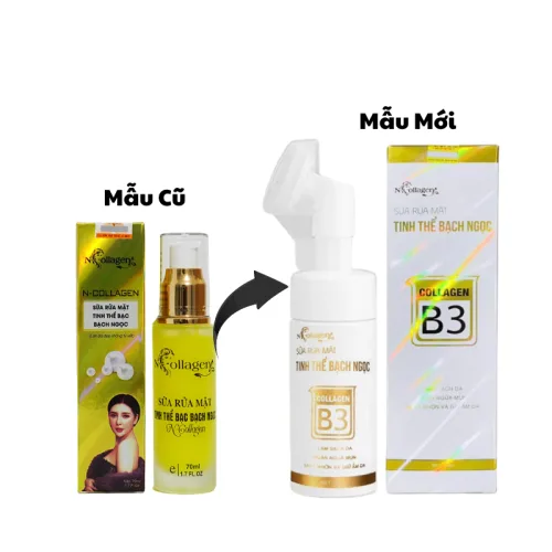 Sữa Rửa Mặt N Collagen Tinh Thể Bạc Bạch Ngọc