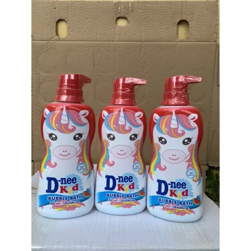 Sữa Tắm Gội Toàn Thân Cho Bé Dnee Kid Thái Lan Màu Đỏ 400ml hương dưa hấu hình con ngựa