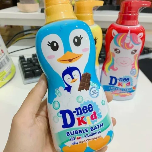 Sữa Tắm Gội Toàn Thân Cho Bé Dnee Kid Thái Lan Hình Chim Cánh Cụt  Màu Xanh Dương 400ml