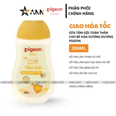 Sữa Tắm Gội Toàn Thân Cho Bé Hương Hoa Hướng Dương Pigeon 200ml