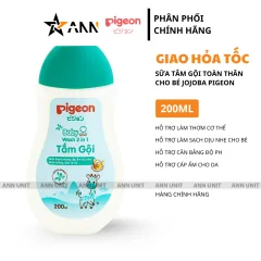 Sữa Tắm Gội Toàn Thân Cho Bé Hương Jojoba Pigeon 200ml