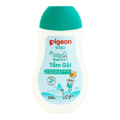 Sữa Tắm Gội Toàn Thân Cho Bé Hương Jojoba Pigeon 200ml