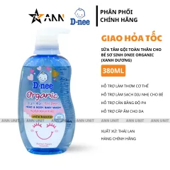 Sữa Tắm Gội Toàn Thân Cho Bé  Dnee Organic Màu Xanh Dương 380ml