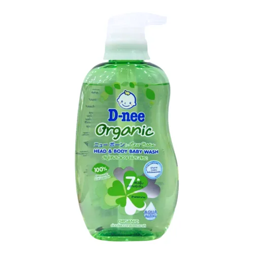 Sữa Tắm Gội Toàn Thân Cho Bé  Dnee Organic Màu Xanh Lá 380ml