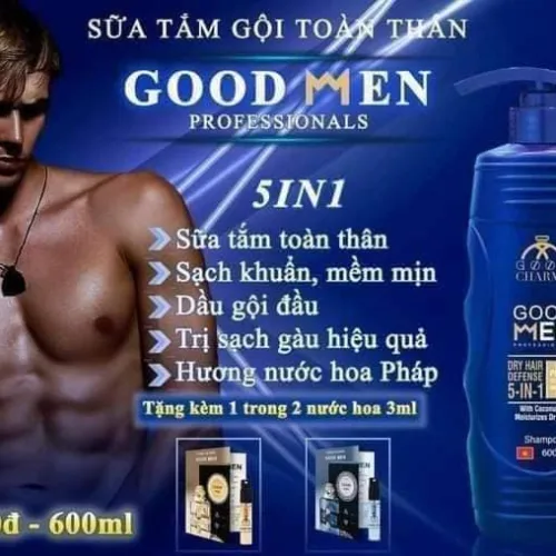 Sữa Tắm Gội Toàn Thân Cho Nam Good Men 600ml Blue