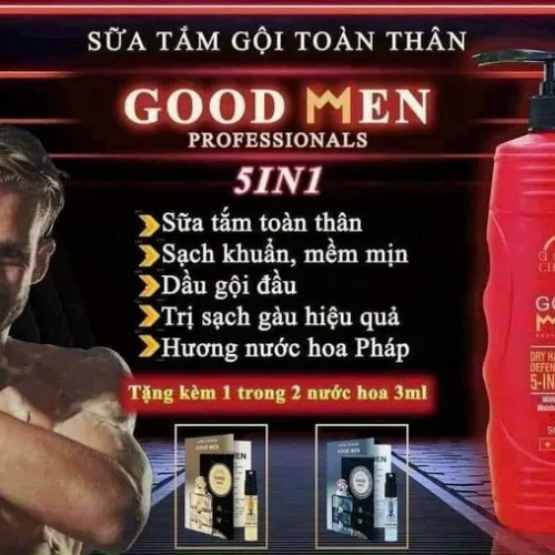 Sữa tắm gội toàn thân Good Men Đỏ Good Charme