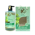 Sữa Tắm Kina Hương Nước Hoa Mẫu Đơn 900ml - Hỗ Trợ Cấp Ẩm Dưỡng Sáng Da Mịn Màng - Tặng Kèm 1 Bông Tắm
