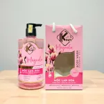 Sữa Tắm Kina Hương Nước Hoa Mộc Lan 900ml - Hỗ Trợ Cấp Ẩm Dưỡng Sáng Da Mịn Màng - Tặng Kèm 1 Bông Tắm