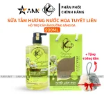 Sữa Tắm Kina Hương Nước Hoa Tuyết Liên 900ml - Hỗ Trợ Cấp Ẩm Dưỡng Sáng Da Mịn Màng - Tặng Kèm 1 Bông Tắm
