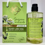Sữa Tắm Kina Hương Nước Hoa Tuyết Liên 900ml - Hỗ Trợ Cấp Ẩm Dưỡng Sáng Da Mịn Màng - Tặng Kèm 1 Bông Tắm