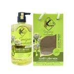 Sữa Tắm Kina Hương Nước Hoa Tuyết Liên 900ml - Hỗ Trợ Cấp Ẩm Dưỡng Sáng Da Mịn Màng - Tặng Kèm 1 Bông Tắm