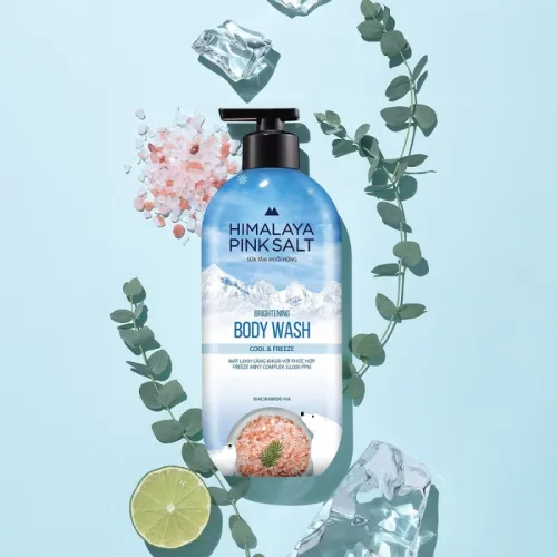 Sữa Tắm Muối Hồng Himalaya Pink Cool & Freeze Làm Sạch Dưỡng Ẩm 500g