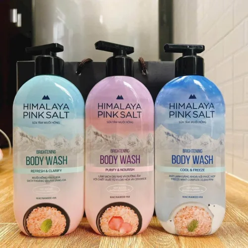 Sữa Tắm Muối Hồng Himalaya Pink Cool & Freeze Làm Sạch Dưỡng Ẩm 500g