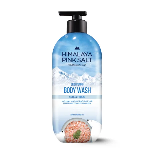 Sữa Tắm Muối Hồng Himalaya Pink Cool & Freeze Làm Sạch Dưỡng Ẩm 500g